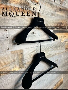 2 Bundle Alexander McQueen Black Velvet-like Jacket/Suit Hangers, Sml, Authentic